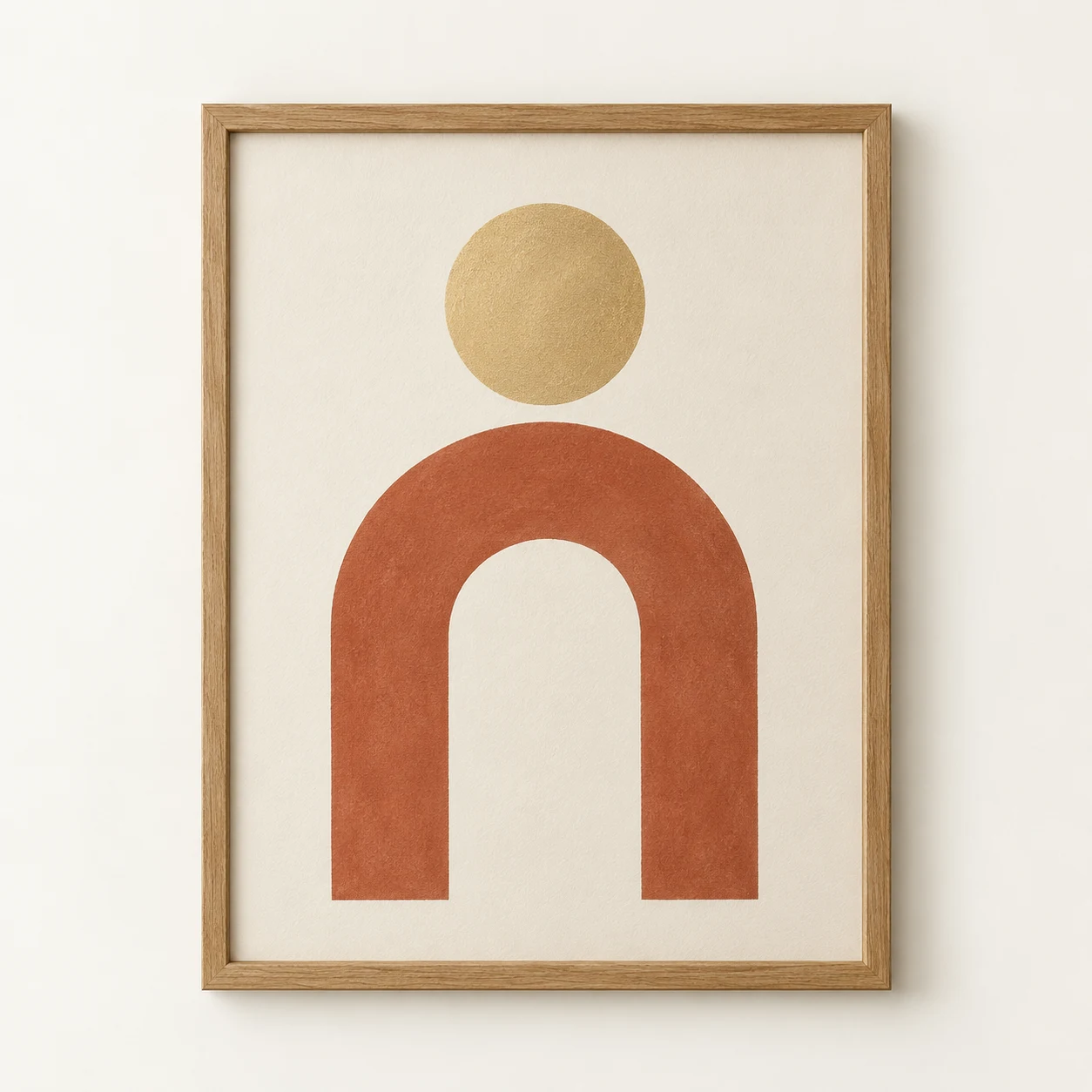 Framed artwork showing how an idea becomes a physical piece